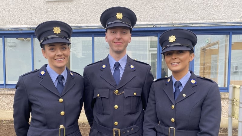Garda Lorraine Delahunty from Laois, Garda Manus Murphy from Ballyfermot and Garda Fionnuala McCorry from Belfast