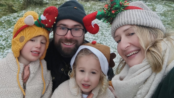 Cathy Wheatley with her husband and her twin children who were born via a surrogate