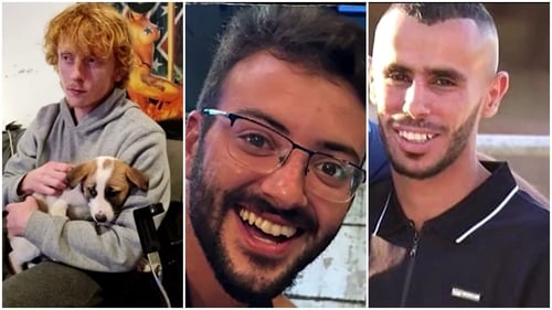 (L-R) Yotam Haim, Alon Shamriz and Samer Foud Al-Talaka were killed by Israeli military after they were wrongly identified as a threat