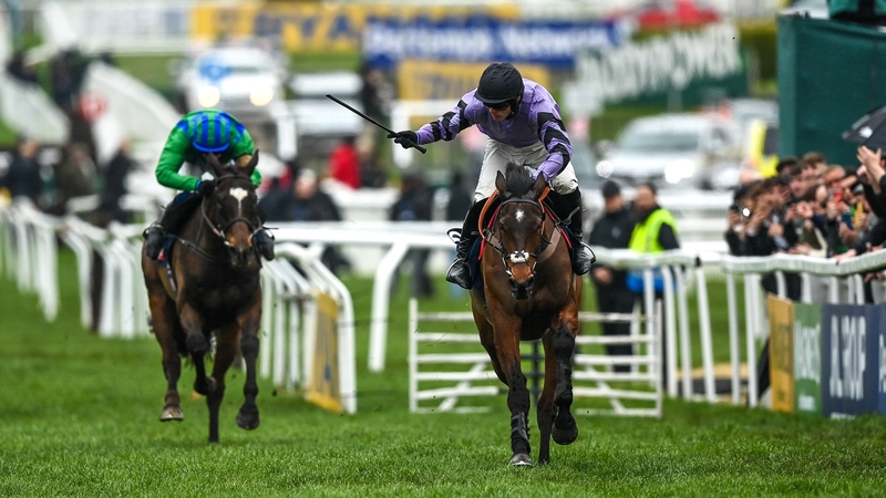 Harry Cobden on Stage Star races clear to win the Turners Novices' Chase at Cheltenham earlier this year