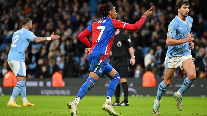 Michael Olise's stoppage time penalty saw the Eagles snatch a point at the Etihad Stadium