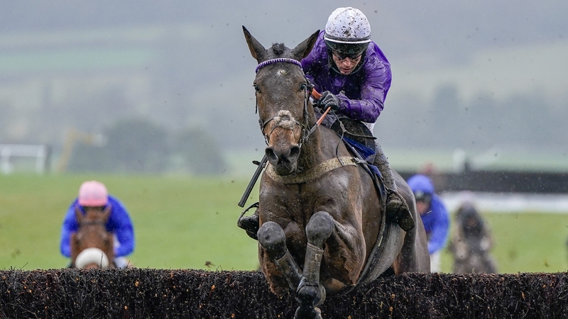 Gavin Sheehan riding Fugitif clear the last to win