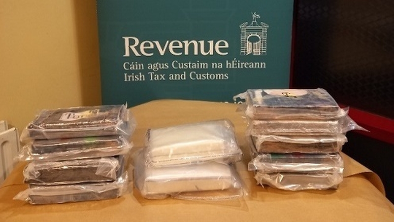 Around 12.5kgs of cocaine was discovered when Revenue customs officers searched freight from a ferry