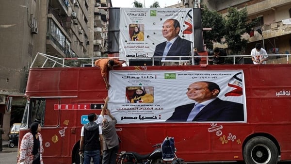 Abdel Fattah al-Sisi was running against three other candidates
