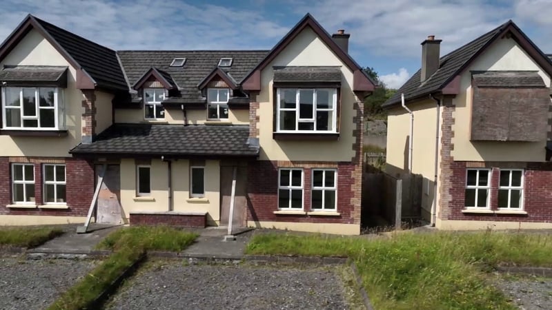 Unfinished homes at the site in Calry, Co Sligo