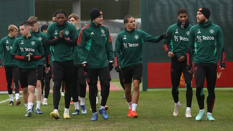 Christian Eriksen was back training at Carrington