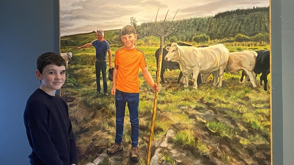 Adam Carty and his portrait