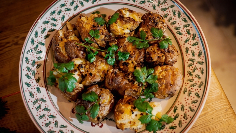 This is a brilliant way of using up leftover roast potatoes.