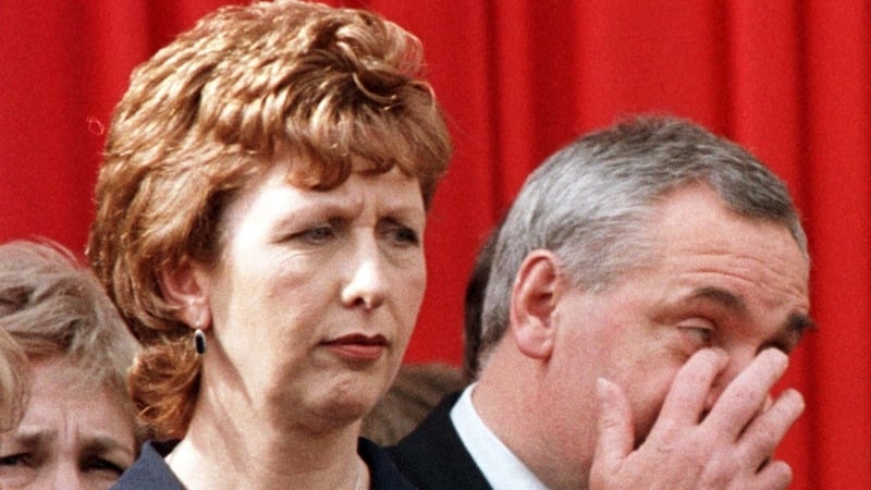 President Mary McAleese and taoiseach Bertie Ahern at the event on Saturday 22 August 1998