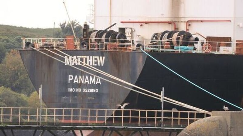 The drugs were found on the MV Matthew, a Panamanian-registered bulk carrier