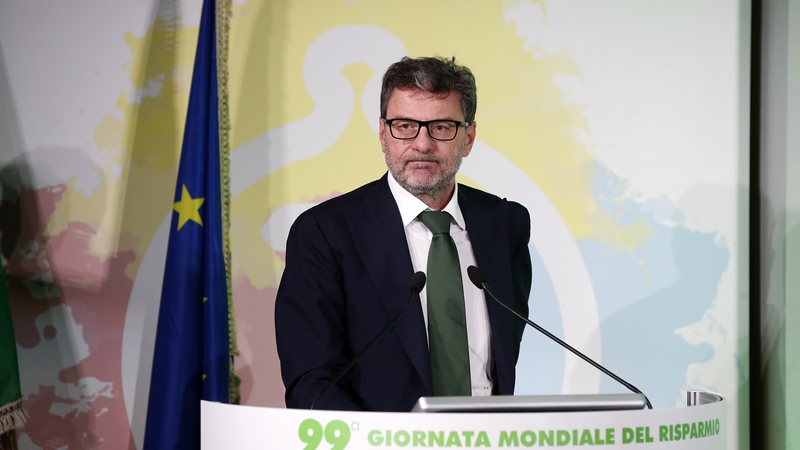 Italian Economy Minister Giancarlo Giorgetti