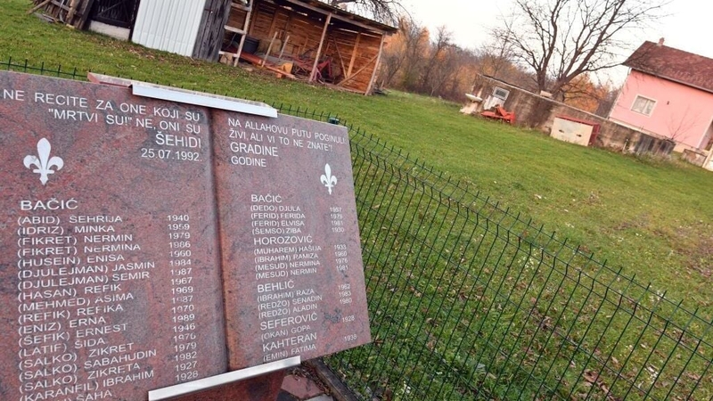 A monument in Zecovi honouring victims executed by Bosnian-Serb forces (File Photo)