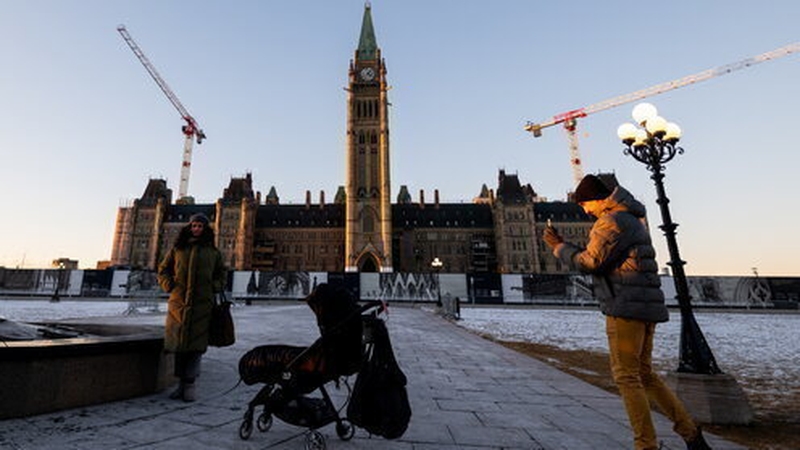 Visitors to Parliament Hill in Ottawa, Canada on Thursday