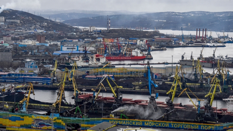 The ship was docked in Murmansk when the fire broke out (File image)