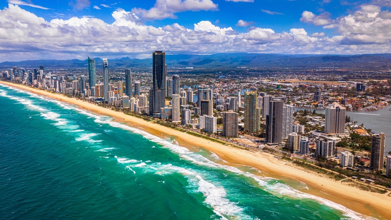 Aerial view of Gold Coast sea beach, Australia (file image)