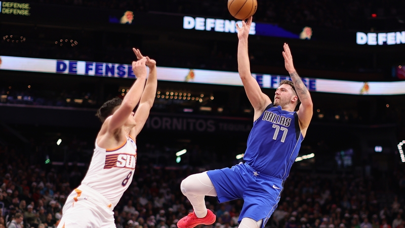 Doncic releases a fadeaway over Grayson Allen