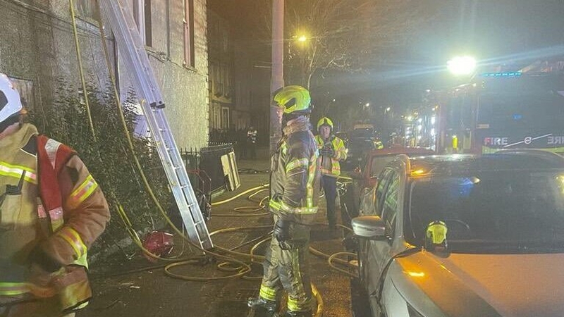 Six units of Cork fire service brought the blaze under control (Credit: Cork City Fire Brigade)