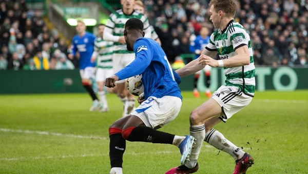 Celtic's Alistair Johnston appeared to handle the ball just before half-time