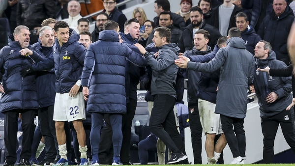 Emotions ran high towards the end of Tottenham's 3-1 victory over Bournemouth on New Year's Eve