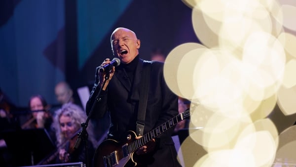 Midge Ure of Ultravox and the RTÉ Concert Orchestra on The Late Late Show New Year's Eve special. Photograph: Andres Poveda