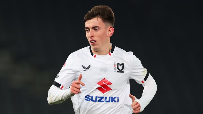 Darragh Burns in action for MK Dons