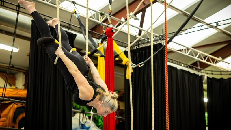 Trapeze skills are taught in the Age-ility classes