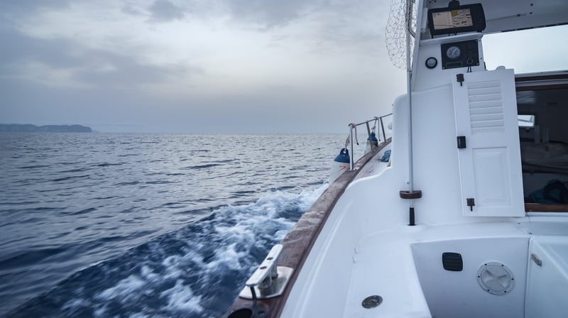 The man spent the night in the water after falling overboard while on a solo fishing trip
