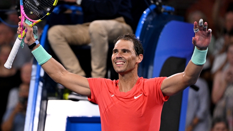 Rafa Nadal enjoys the winning feeling in Australia