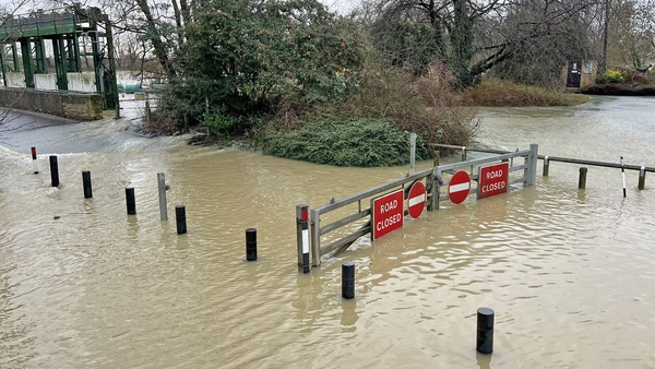 Flooding in Cambridgeshire, England, following heavy rainfall