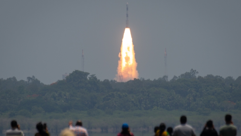 The Aditya-L1 probe lifting off in September 2023