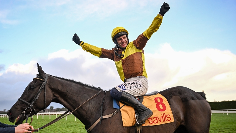 Paul Townend celebrates his Savills Chase victory