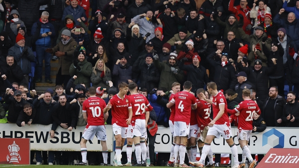 Wrexham fans salute Tom O'Connor