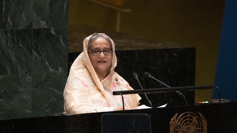 Sheikh Hasina, Bangladesh's prime minister, speaking at the UN in September last year