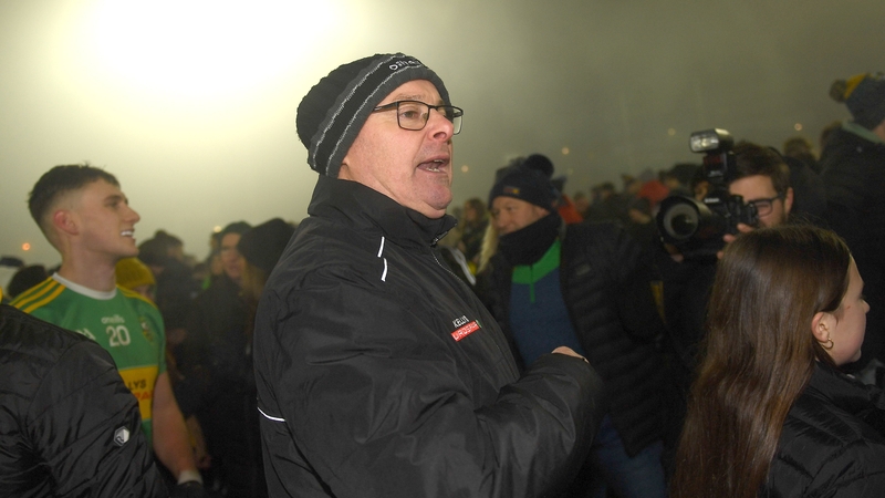 Glen manager Malachy O'Rourke celebrates his team's victory