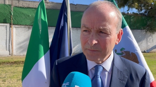 The Tánaiste spoke on the Ballinrobe hotel accommodation protests during a visit to Mexico