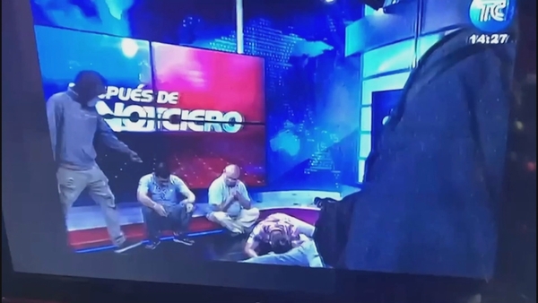 Gunmen forced crew members of the TC broadcaster onto the ground