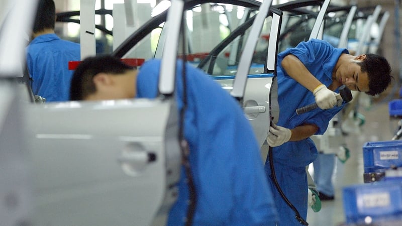 The sharpest fall in German jobs was seen in car manufacturing, down 6.7% in the second quarter, today's survey shows