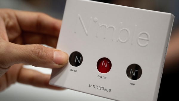 The Nimble manicure salon, seen at CES in Las Vegas, calls itself the world's first device to combine AI and complex robotics to paint nails flawlessly