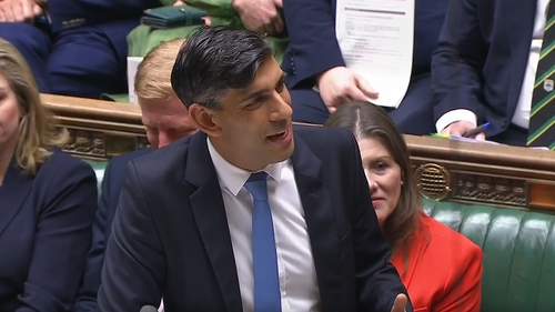 Mr Sunak told the House of Commons there is a 'real chance' of restoring the Northern Ireland Executive
