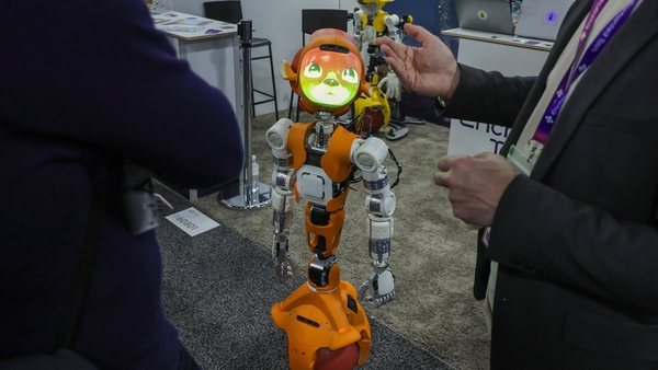 A Mirokai robot. made by Enchanted Tools, at CES 2024 in Las Vegas