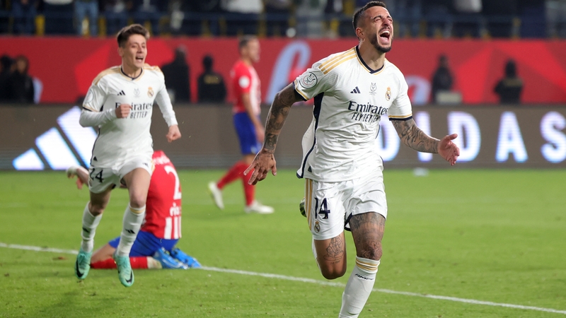 Joselu celebrates scoring Real Madrid's fourth goal