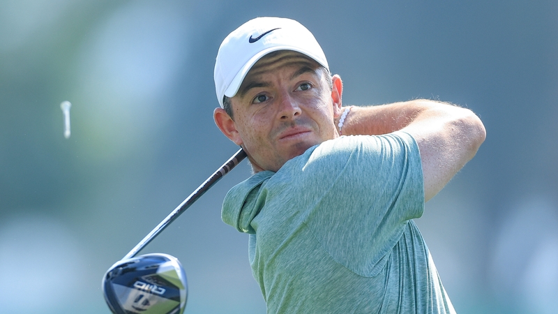 Rory McIlroy pictured on the third hole at the Dubai Creek Resort