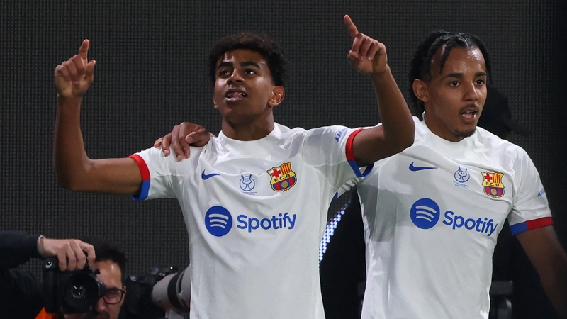 Teenage Spain international Lamine Yamal scored Barcelona's second goal