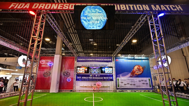A Drone Soccer Match takes place at CES in Las Vegas