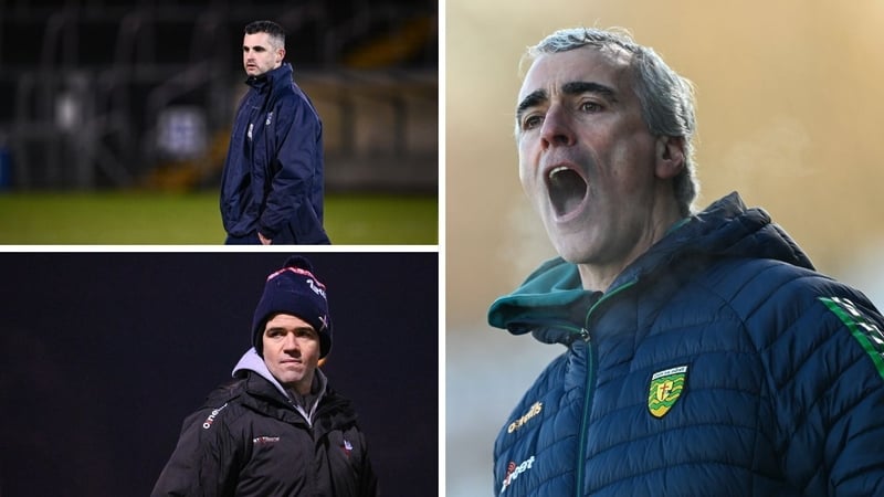 Clockwise from top left: New managers Raymond Galligan (Cavan), Jim McGuinness (Donegal) and Ger Brennan (Louth)