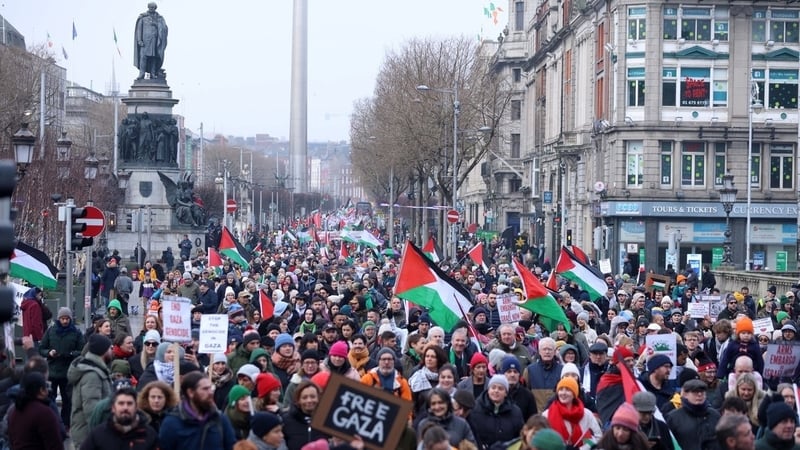 The 'National Demonstration for Palestine' has been organised by the Ireland Palestine Solidarity Campaign as part of a global day of action