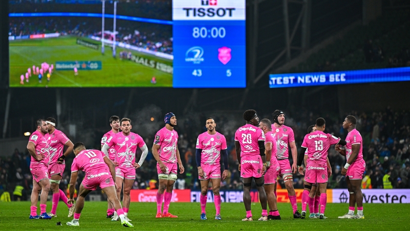 Stade Francais players at the final whistle