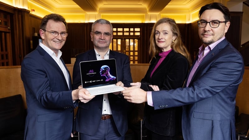 Tom Flanagan, Director of Enterprise and Commercialisation at NovaUCD, Minister of State Dara Calleary, Marina Donohoe, Head of Research and Innovation at Enterprise Ireland, Dr Ricardo Simon Carbajo, Director of Innovation and Development at CeADAR