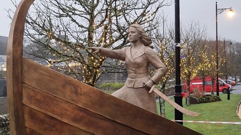 A new statue of pirate queen Grace O'Malley was unveiled at the weekend in Newport, Co Mayo