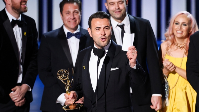 Ben Winston accepts the Outstanding Variety Special (Live) award for Elton John Live: Farewell from Dodger Stadium
